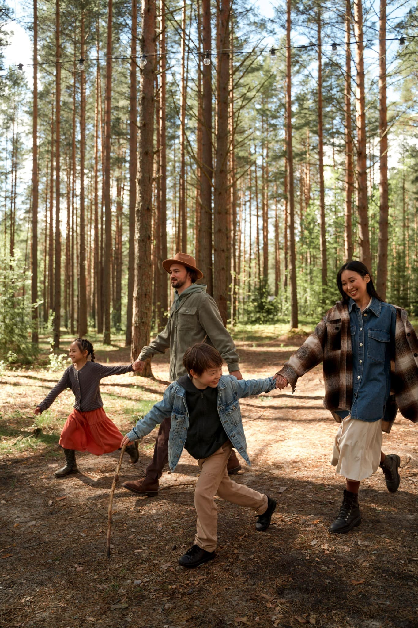 Family spending time together outdoors